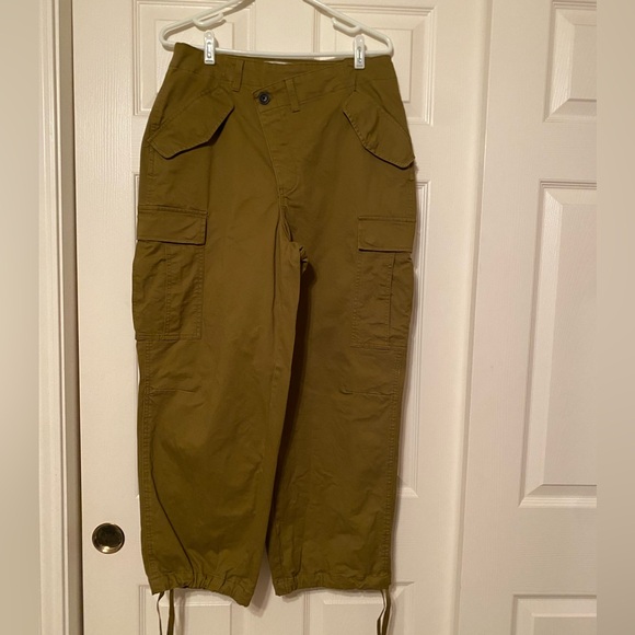 Olive Green Cargo Joggers - Picture 3 of 4